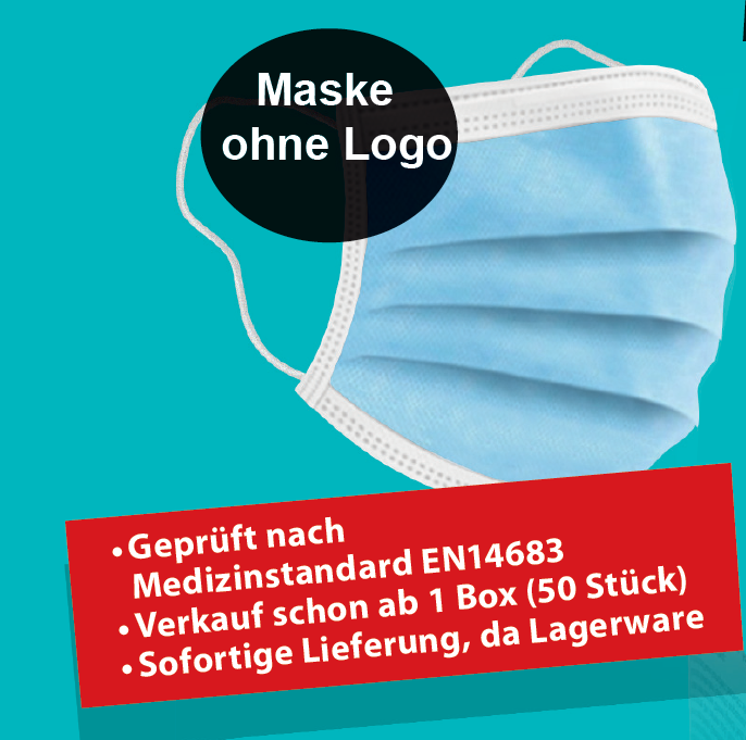 Einmalmaske, Schutzmaske, 3-lagig