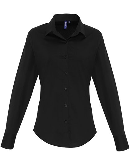 Women´s Stretch Fit Poplin Long Sleeve Cotton Shirt