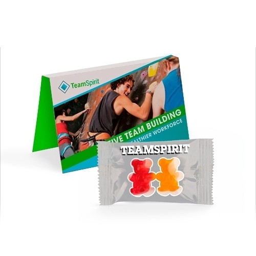 Werbekarte Visitenkartenformat Team Gummibaerchen