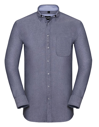 Men`s Long Sleeve Tailored Washed Oxford Shirt