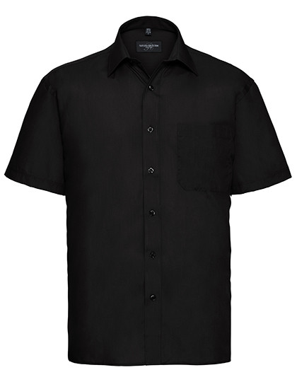 Men`s Short Sleeve Classic Polycotton Poplin Shirt