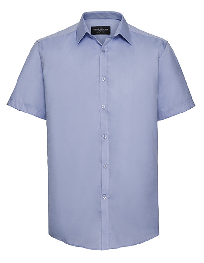 Men`s Short Sleeve Tailored Herringbone Shirt