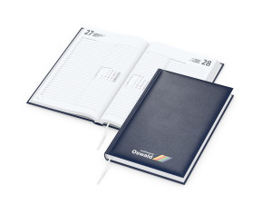 Buchkalender Image bestseller, Siebdruck-Digital, dunkelblau