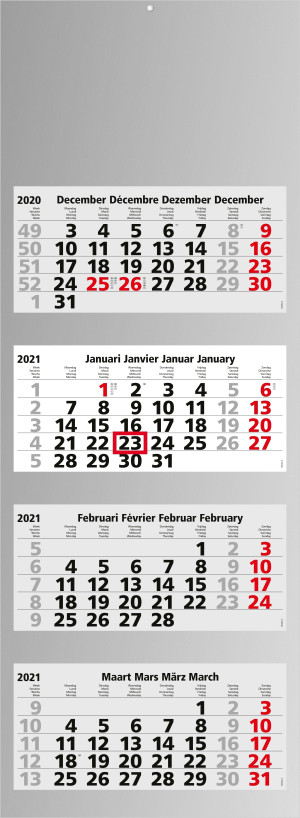 Mehrblock-Monatskalender Quadro Light 4 bestseller