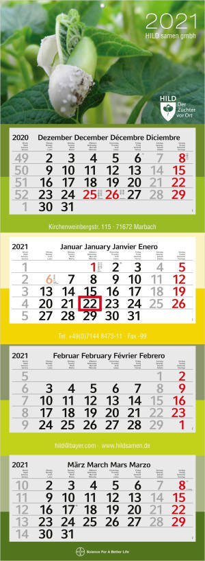 Mehrblock-Monatskalender Profil 4 bestseller