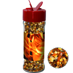 Bio Gewürzmischung Feuer und Flamme, ca. 45g, Glas mit Streuaufsatz