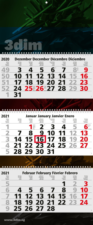 Mehrblock-Monatskalender Maxi Wire-O 3 bestseller