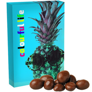 Schoko-Erdnüsse, ca. 15g, Faltschachtel Midi