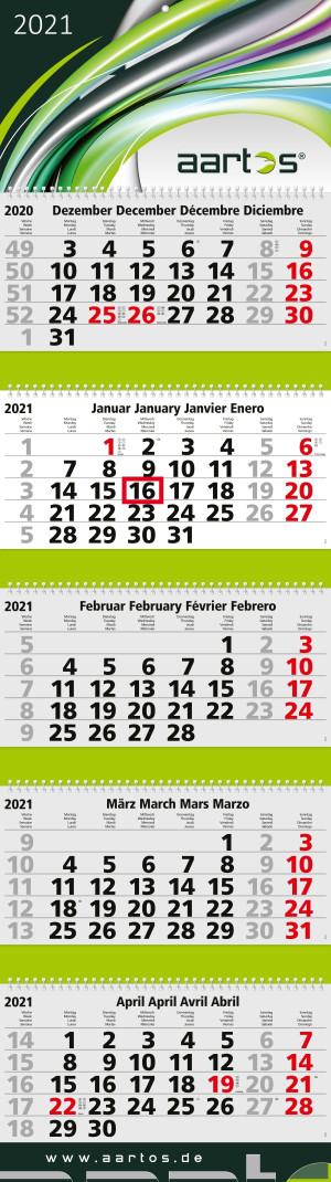 Mehrblock-Monatskalender Grande Wire-O 5 bestseller