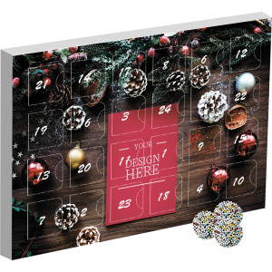 Bunte Schokotaler, ca. 40g, Adventskalender Mini