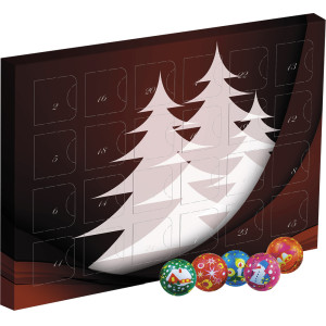 Schoko Weihnachtskugeln, ca. 135g, Adventskalender Maxi