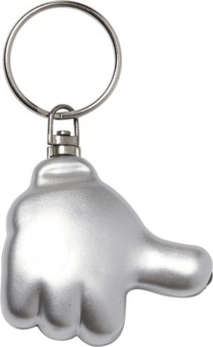 Schlüsselanhänger 'Push it' aus Kunststoff