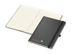 Business-Notizbücher - fest gebunden Vision-Book Creme A4 bestseller, schwarz Siebdruck-Digital