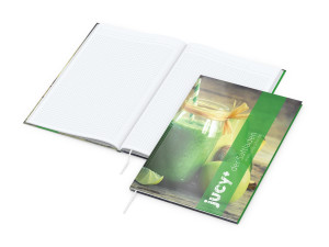 Business-Notizbücher - fest gebunden Memo-Book A4 bestseller, 4C-Digital, gloss-individuell