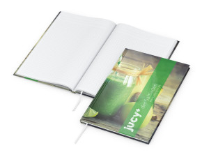 Business-Notizbücher - fest gebunden Memo-Book A5 bestseller, 4C-Digital, gloss-individuell