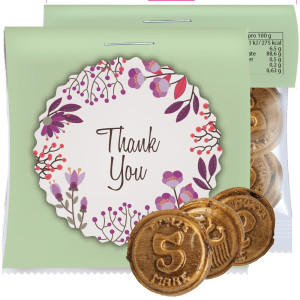 Knuspertaler Bonbons, ca. 7g, Express Mini-Tüte mit Werbereiter