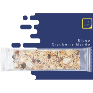 Bio Knusperriegel Cranberry-Mandel, ca. 25g, Werbekarte