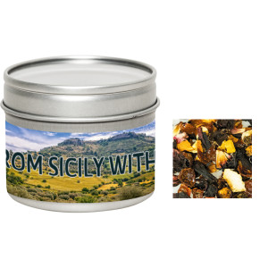 Früchtetee Blutorange, ca. 25g, Metalldose mit Sichtfenster