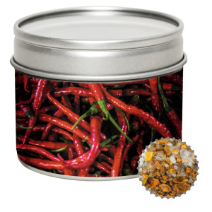 Gewürzmischung Chili-Salz, ca. 45g, Metalldose mit Sichtfenster