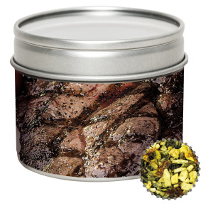 Gewürzmischung Steakgewürz, ca. 65g, Metalldose mit Sichtfenster