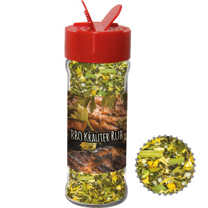 Gewürzmischung BBQ Kräuter Rub, ca. 30g, Glas mit Streuaufsatz