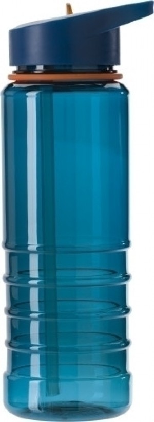 Wasserflasche 'Straw' aus transparentem Kunststoff (700 ml)