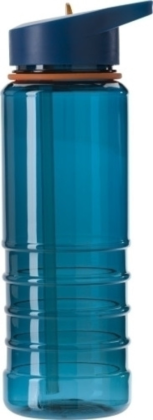 Wasserflasche 'Straw' aus transparentem Kunststoff (700 ml)