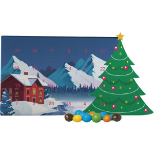 Bunte Schoko Erdnüsse, ca. 55g, Adventskalender Mini Weihnachtsbaum