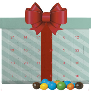 Bunte Schoko Erdnüsse, ca. 55g, Adventskalender Mini Geschenk