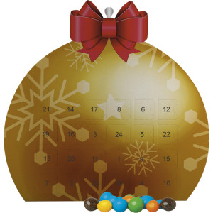 Bunte Schoko Erdnüsse, ca. 55g, Adventskalender Mini Chrsitbaumkugel