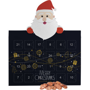 Feuergebrannte Mandeln, ca. 60g, Adventskalender Mini Weihnachtsmann
