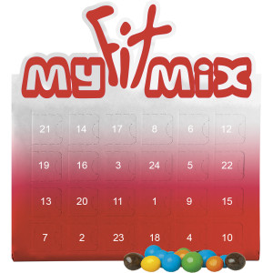 Bunte Schoko Erdnüsse, ca. 55g, Adventskalender Mini individuelle Sonderform