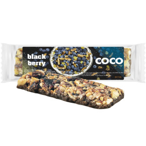 Müsliriegel Premium Blaubeere, ca. 30g, Express Flowpack mit Etikett