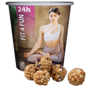 Proteinbällchen mit Cranberries, ca. 25g, Snackbecher Mini