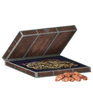 Feuergebrannte Mandeln, ca. 60g, Adventskalender Mini Klappbar