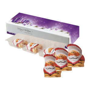 Mini Schoko-Weihnachtsmänner, ca. 20g, Faltschachtel