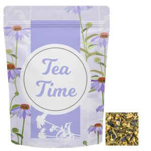 Kräutertee Lemon Ingwer, ca. 40g, cmyk Standbeutel Midi