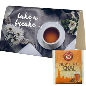 Beuteltee New York Chai, ca. 1,75g, Werbekarte gefaltet