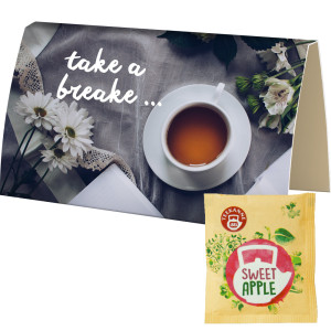 Bio Beuteltee Sweet Apple, ca. 2,5g, Werbekarte gefaltet