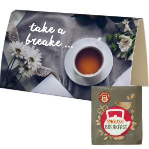 Bio Beuteltee English Breakfast, ca. 1,8g, Werbekarte gefaltet