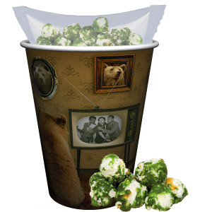 Popcorn Grüner Apfel, ca. 25g, Snackbecher Maxi mit Maxi Tüte