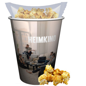 Popcorn Karamell, ca. 10g, Snackbecher Maxi mit Maxi Tüte