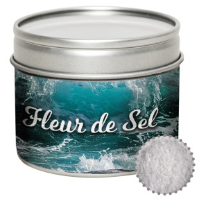 Fleur de Sel, ca. 50g, Metalldose mit Sichtfenster