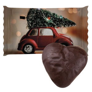 Bio Lebkuchen Schokoherzen gefüllt, ca. 12g, Flowpack