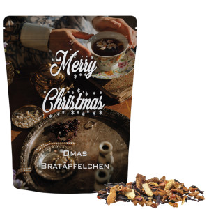 Omas Bratäpfelchen Tee, ca. 55g, cmyk Standbeutel Midi