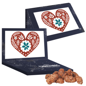 Feuergebrannte Mandeln, ca. 60g, Express Adventskalender Mini mit Werbekarte