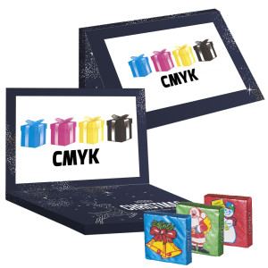 Schoko Eiskonfekt, ca. 264g, Express Adventskalender Midi mit Werbekarte