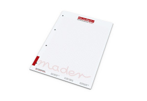 Print-Werbemittel Schreibblock A4 bestseller, 25 Blatt mit 4-fach Abheftlochung 