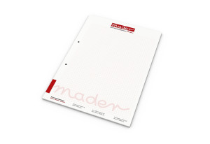 Print-Werbemittel Schreibblock A4 recycling, 50 Blatt mit 2-fach Abheftlochung 