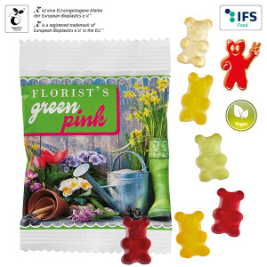 Vegane Premium-Bärchen im kompostierbaren Tütchen